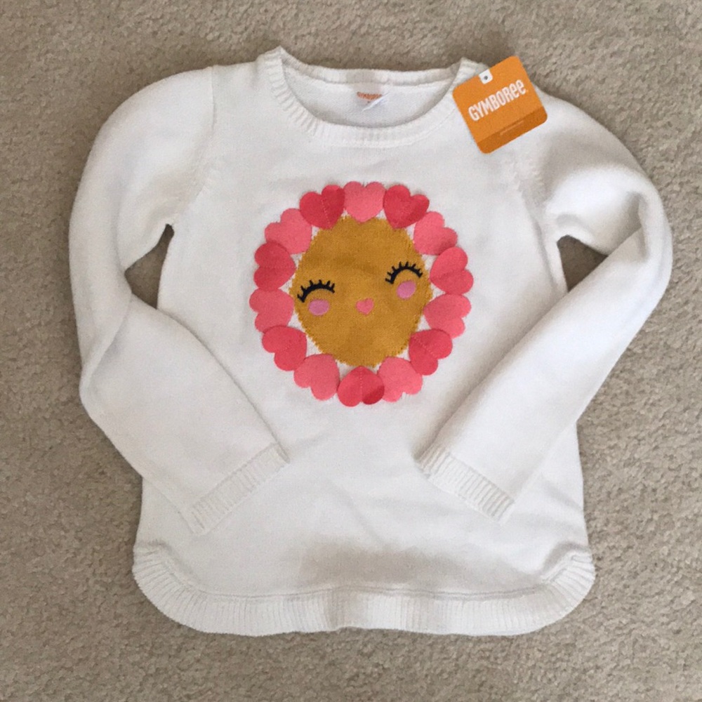 White flower sweater